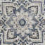 Tapis oriental bleu / crème en polypropylène tissé à la machine Aldophé-493440468