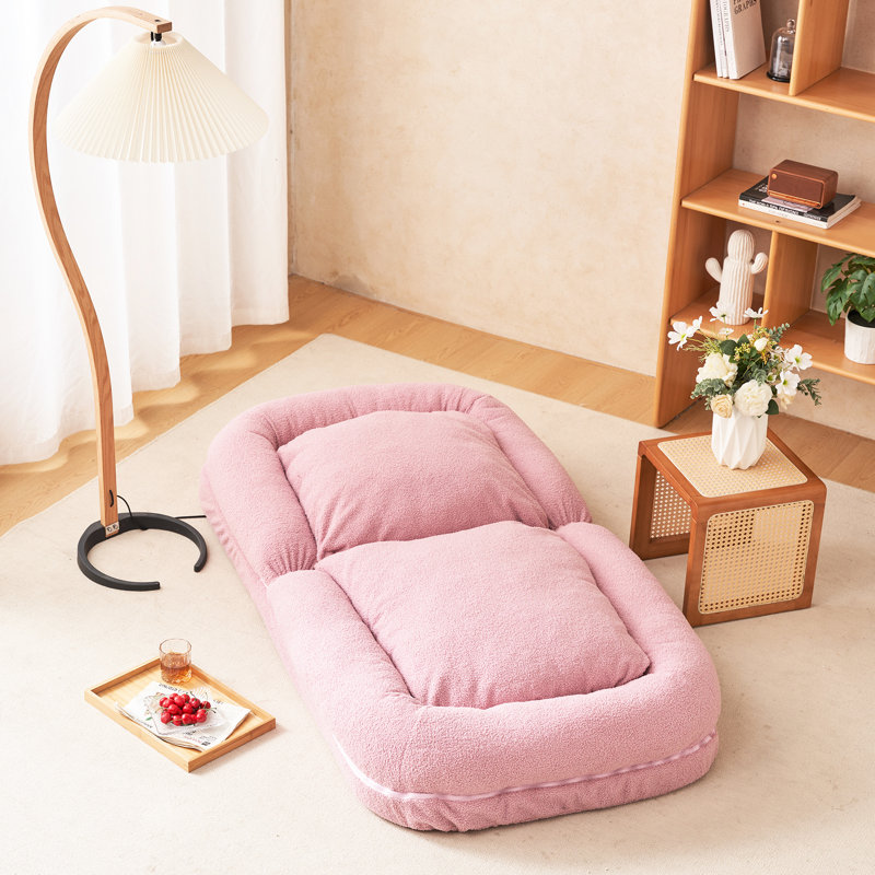 Lit triple rabattable en rose attrayant. 18 réglages réglables. Structure en métal et bourre en coton. Une expérience d'assise complète. Taille agrandie. Polyvalent pour de multiples occasions. Faibles frais d'expédition. 29,49 H,
