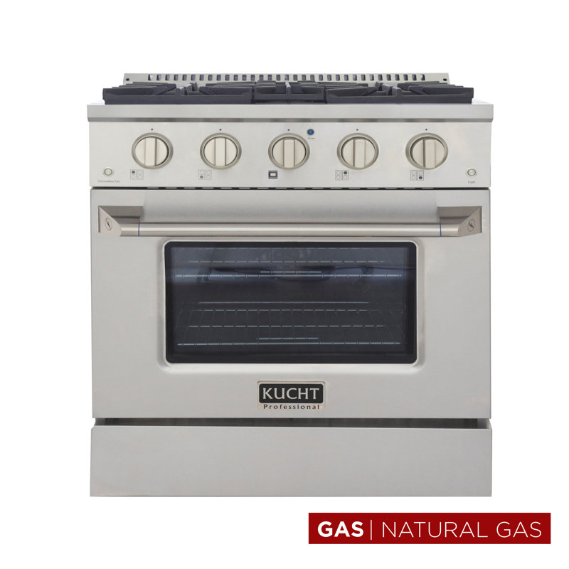 30" 4.2 Cu. ft. Freestanding Gas with Convection Oven, White, Natural Gas