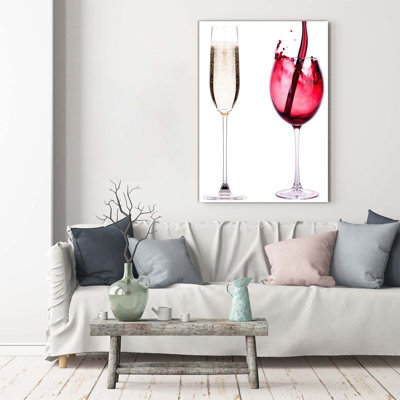 Colorful Cocktails 1 Piece Wrapped Canvas Wall Art