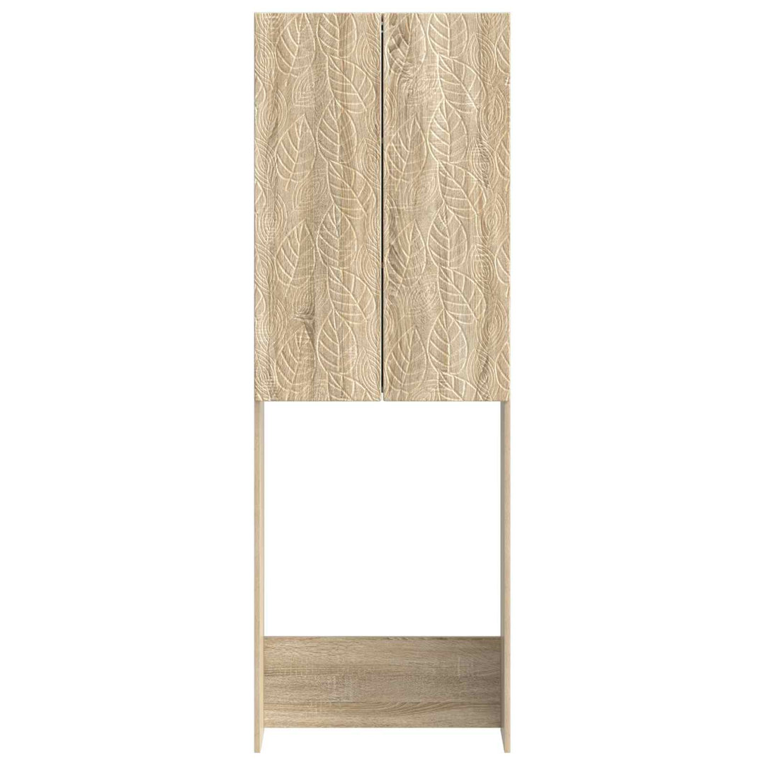 Toilet Cabinet with Shelf with Storage DELFT Engineered Wood Bathroom