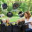Stroller Wagon For 4 Kids, 4 Seater Wagon Stroller With Convertible Seats Footrests, Snack Tray, Storage Bag, Removable Canopy