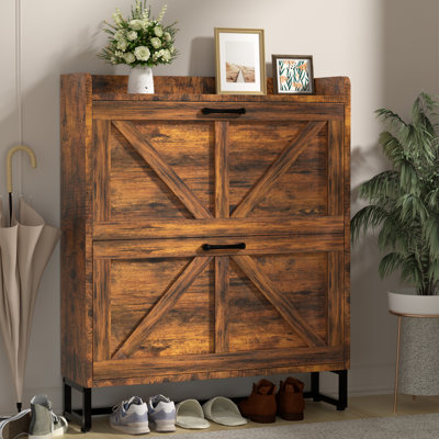 16 Pair Flip Down Shoe Storage