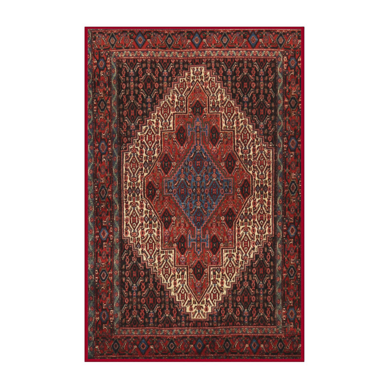 Tapis oriental rouge / crème, Rectangle 5 pi x 7 pi