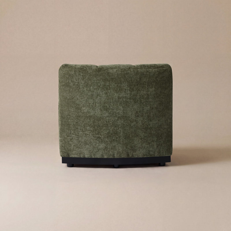 Fauteuil incurvé vert 33 po, Green