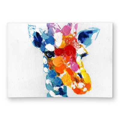 Color Spotted Abstract Giraffe | Livingroom Orange Outdoor Rug