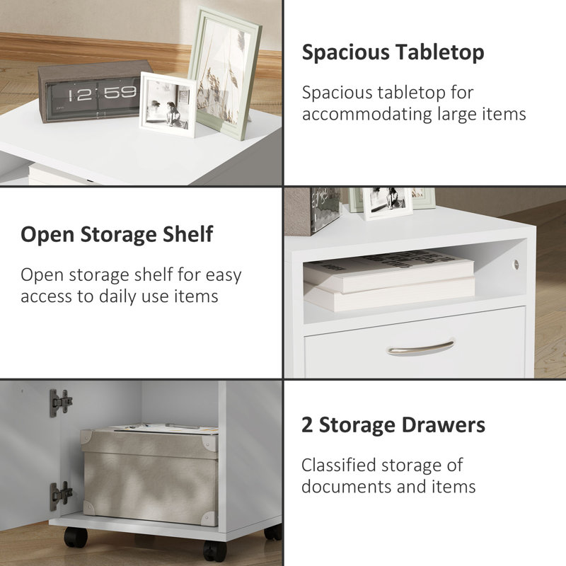 Organisateur de rangement mobile, Blanc