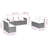 Vidaxl Garden Sofa Set Black