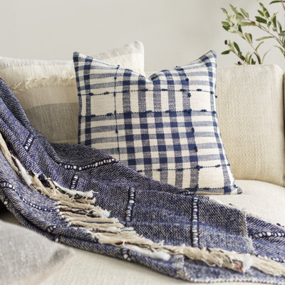 Plaid Down Throw Pillow