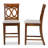 Upholstered Counter Stool with Solid Wood Frame