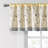 Embroidered Window Valance Yellow 50X18"