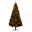 Sapin de Noël artificiel 7,5 pi avec branches réalistes, 500 lumières DEL blanc chaud et 1346 pointes, noir-858626510
