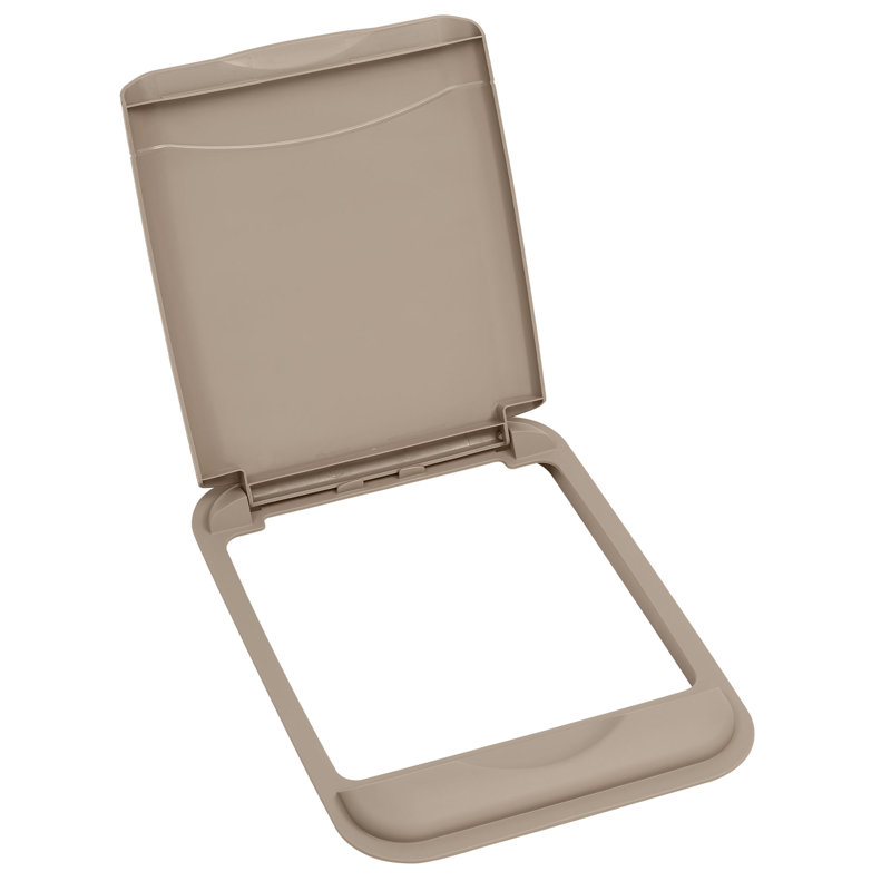 35 Quart Trash Can Replacement Lid, 2 Pack, Champagne (Lid Only)