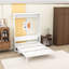 Lit escamotable en bois avec bureau-414783443