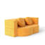 Canapés pliants compacts, matelas en mousse, design moderne pour petits espaces, jaune