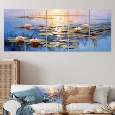 «Monet S Water Lily Pond Reflections IV, 5 pièces», 5 pièces