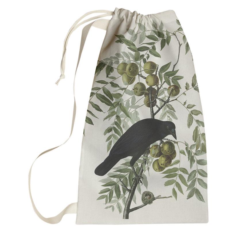 Sac à linge américain oiseau Maciejewski, Petit (H 64 po x l 20 po x P 1,5 po), Gris