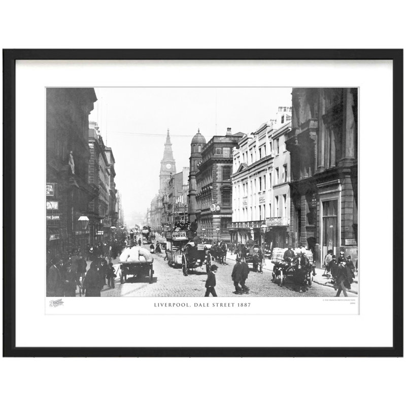 Liverpool, Dale Street 1887 1 Piece Single Picture Frame Wall Art, 40cm H x 50cm W x 2.3cm D