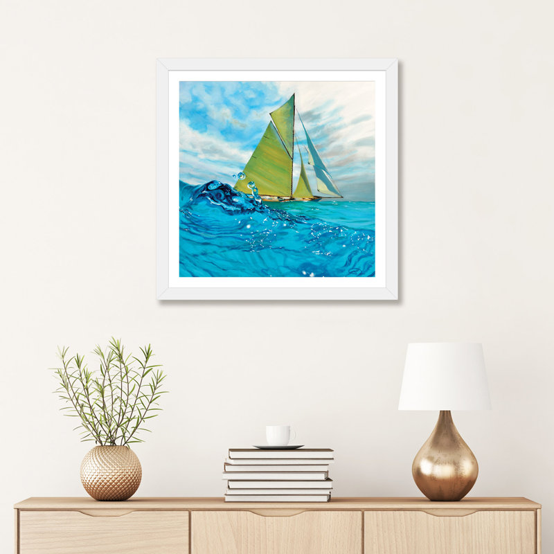 «Mermaids Perspective» par antoine renault - reproduction d'art, H 24 po x l 24 po x p 1 po, Papier encadré blanc