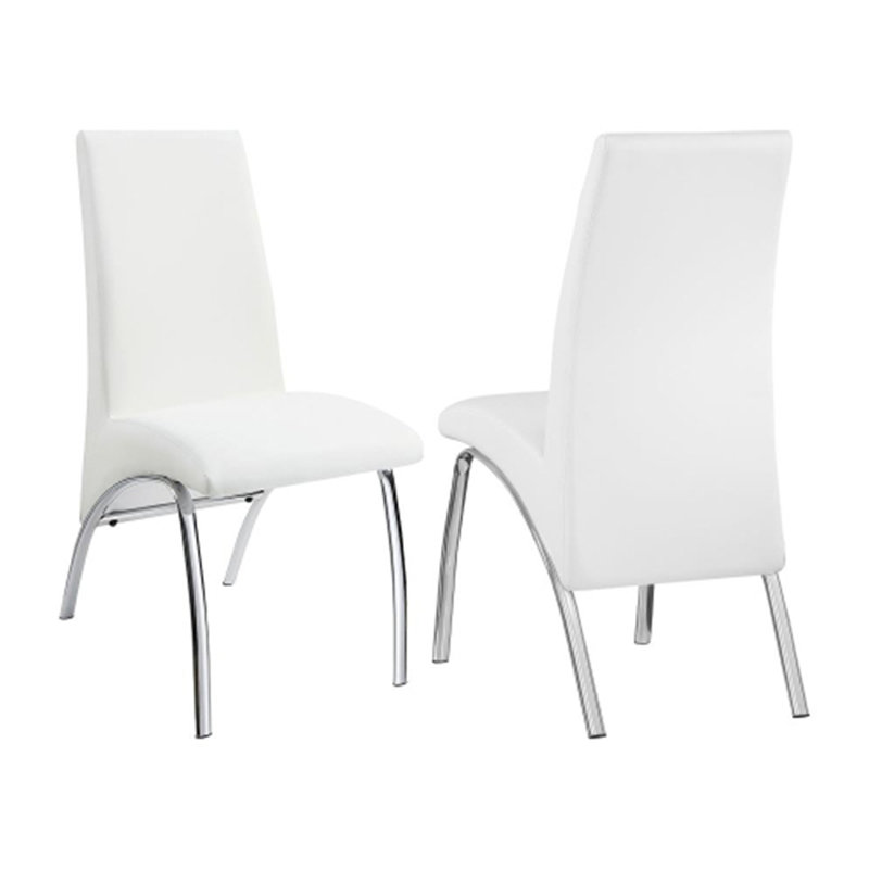 Chaises d'appoint rembourrées en similicuir