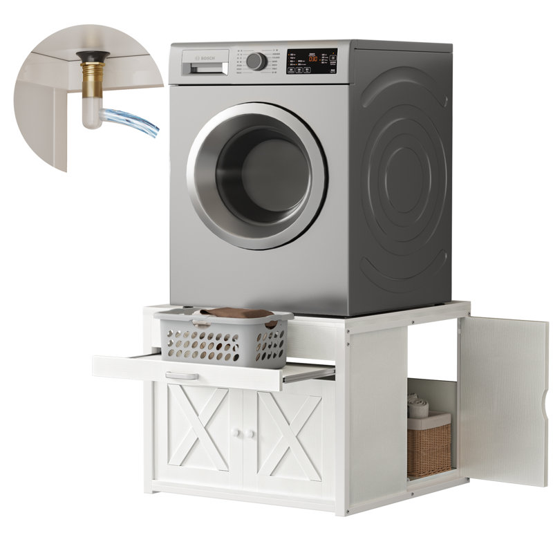 Support de machine à laver avec rangement, piédestal de laveuse-sécheuse universelle, capacité de 800 lb
