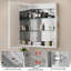 Armoire à pharmacie avec miroir à DEL, l 20 po x H 28 po avec éclairage à intensité variable, désembueur, très grand espace de rangement, tablettes en verre réglables, montage encastré ou en surface, certifié JETABA-248107401-236323938-236323940