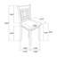 Ensemble de 2 chaises d'appoint en bois avec assise en similicuir noir, espresso