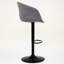 Tabourets de bar de style moderne Mid-Century à hauteur de comptoir avec assise plus large et support pour le dossier - Cuir d'unité centrale revêtu pour îlot de cuisine, gris, ergonomique, revêtu d'îlot minimaliste