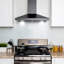 30 in. 217 CFM Convertible Painted Wall Mount Range Hood with LED and Carbon Filters-115271757