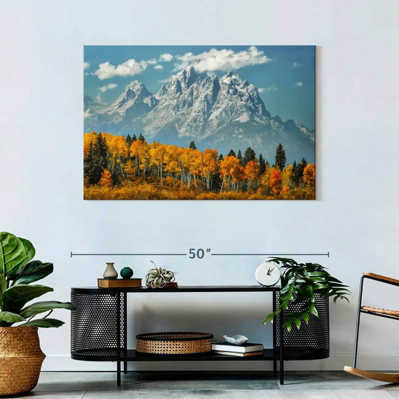 Grand Tetons d'Alvord en automne, H 30 po x l 45 po