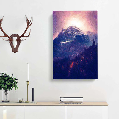 Glowing Mountain In Banff Canada - Wrapped Canvas
