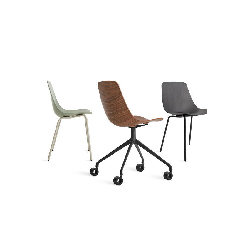 Clean Cut Task Chair, Walnut/Black
