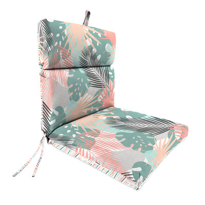 Reversible Outdoor Chair Cushion with Ties
