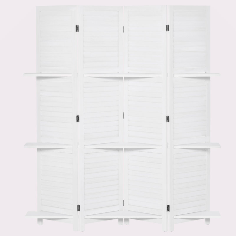 Paravent 4 panneaux en bois HOMcom