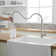 Single Handle Pull Out Kitchen Faucet In Dual Function Modes