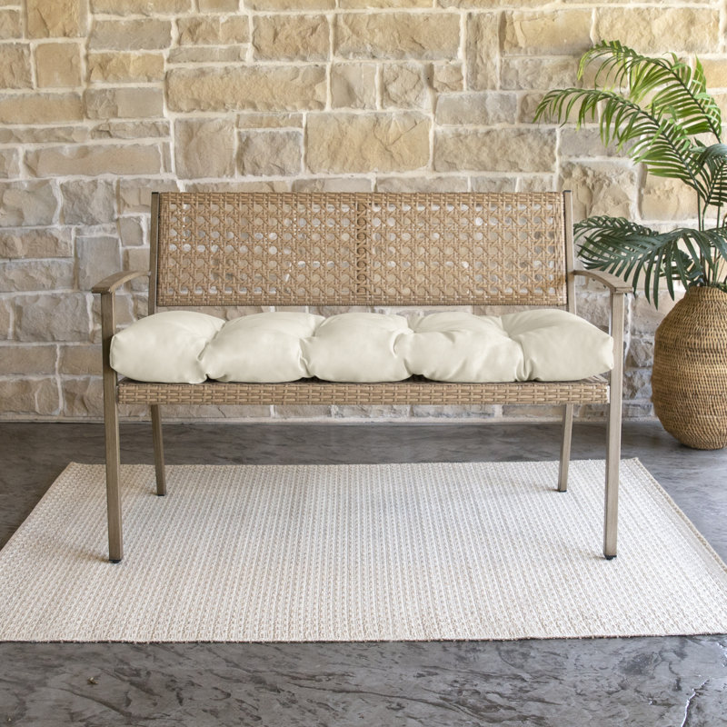 Outdoor 2'' Bench Seat Cushion, 48" W x 19" D, Natural