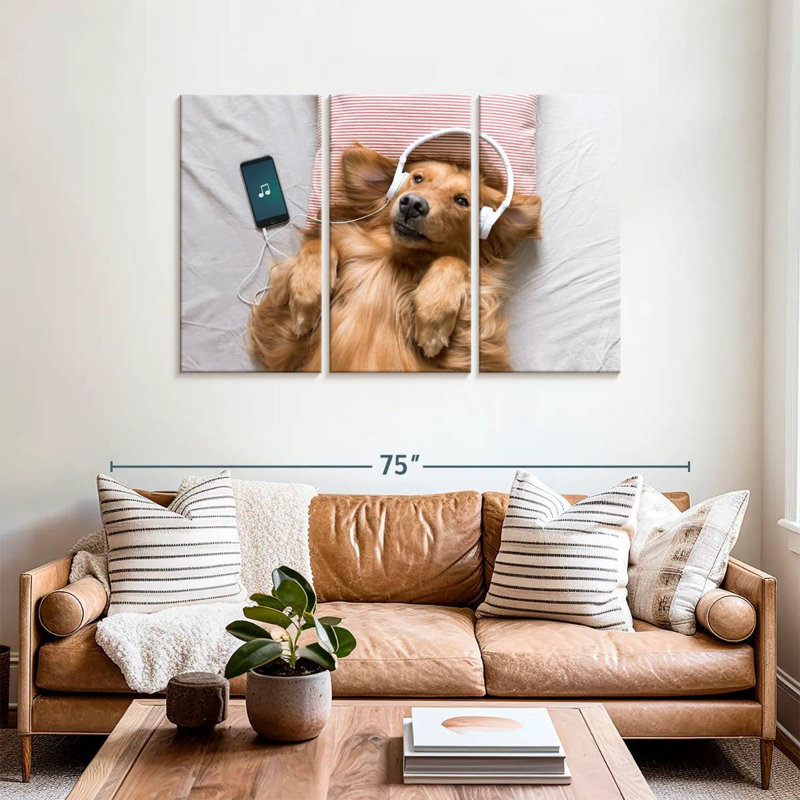 Brampt Music Loving Golden Retriever, 36" H x 57" W