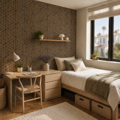Panneau mural acoustique en bois 12 po x 45 po SereniSlats Facette Mocha