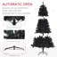 Artificial Christmas Tree, Unlit Xmas Tree, Auto Open, Steel Base, Holiday Décor  Home Office