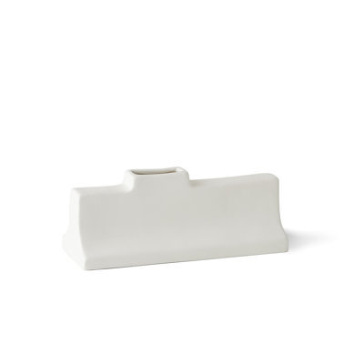 Icon Wide Vase-Matte White-Sm