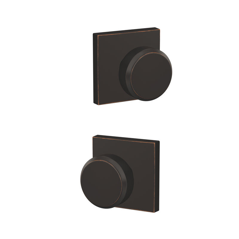Bouton de couloir et de lit sur mesure avec garniture Collins, Bronze vieilli