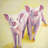 Yellow Illustrative Canvas - Two Smiling Pigs for Bedroom Decor