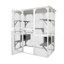 Cage à chat en bois blanc