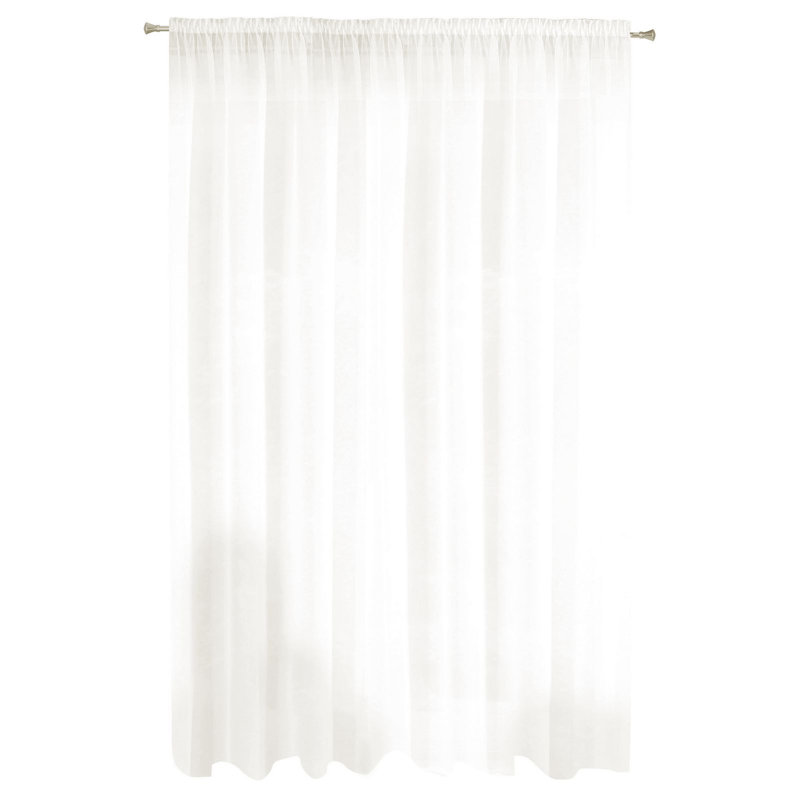Kaymen Sheer Curtain, 250cm H x 350cm W, Creamy