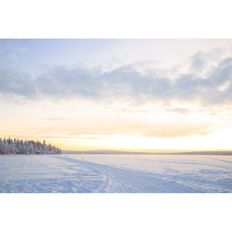 Sunrise Winter Landscape by Vichie81 - Wrapped Canvas Print, 30cm H x 46cm W x 3.8cm D