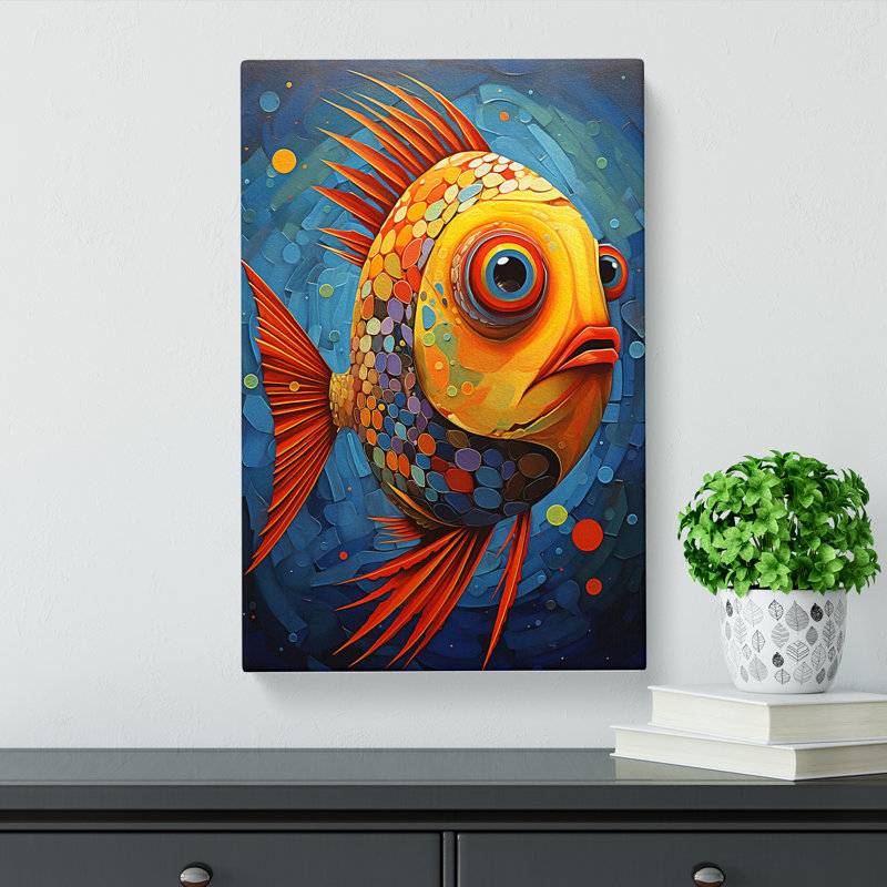 Fish Expressionism No.2 - No Frame Print, 60cm H x 40cm W x 3cm D