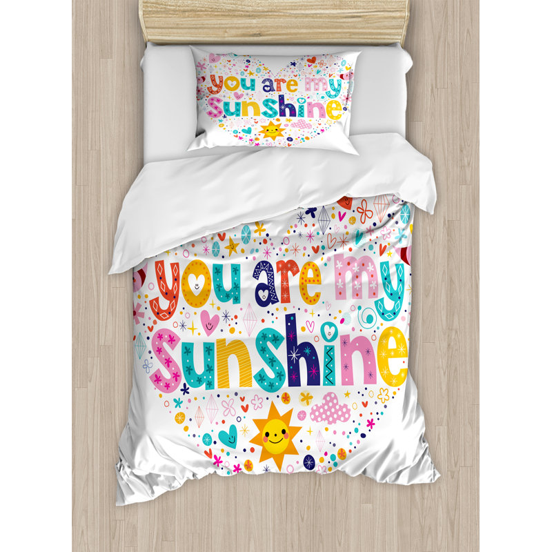Ensemble de housse de couette Quotes Citation, Simple