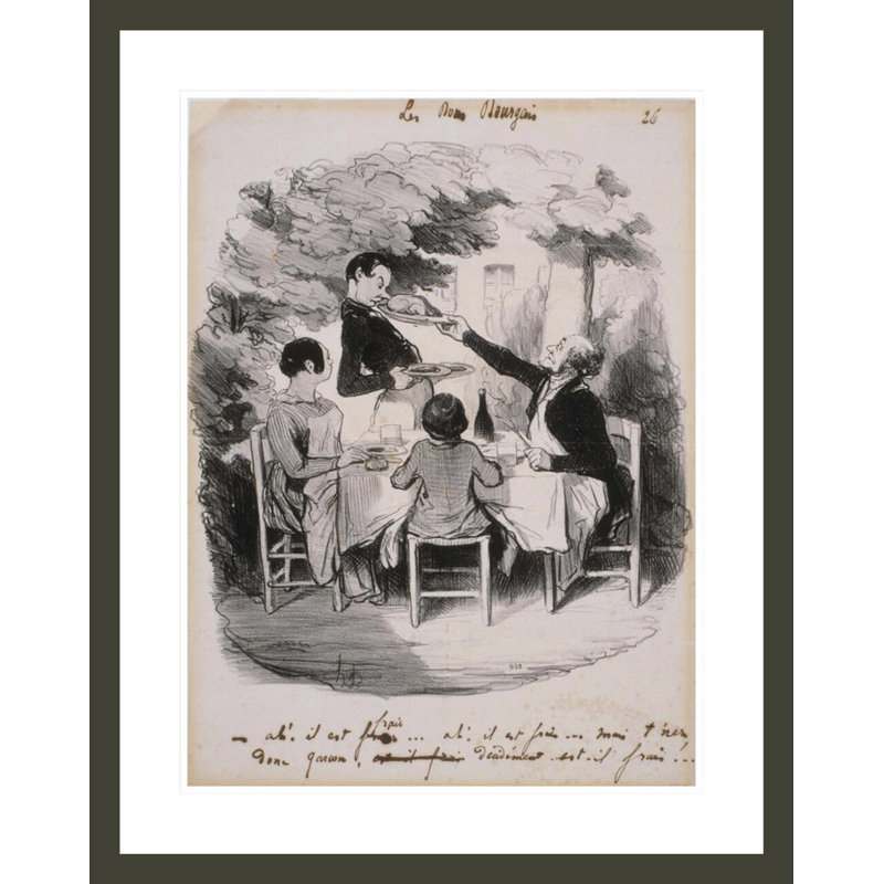 Les Bons Bourges: Ah! «Il est frais ... Mais t'nez donc Garçon» par Honoré Daumier, impression giclée encadrée
