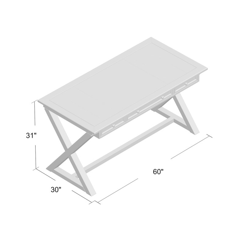 Melange Solid Wood Base Desk