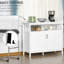 Buffet de cuisine, buffet avec 2 portes et tablettes réglables pour la salle à manger, blanc